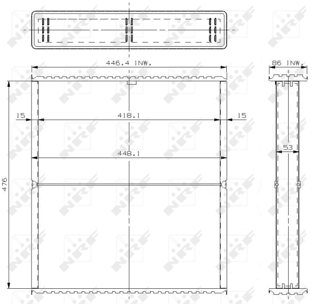 Koelblok radiateur NRF 24535