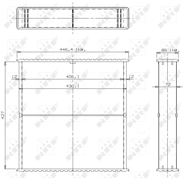 Koelblok radiateur NRF 24631