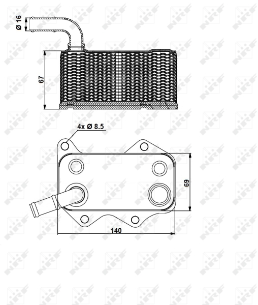 NRF Oliekoeler motorolie 31172
