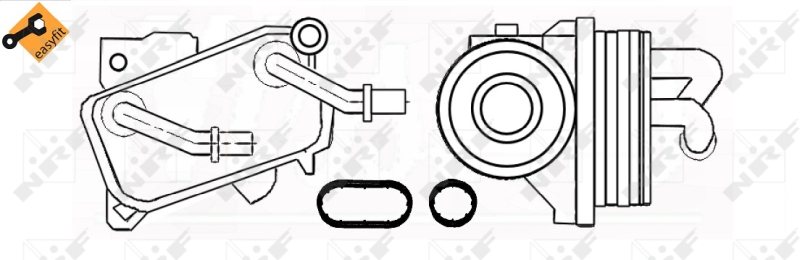 NRF Oliekoeler motorolie 31182