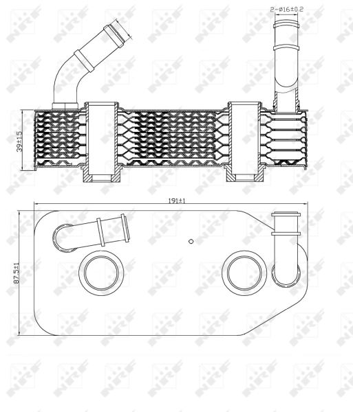 NRF Oliekoeler motorolie 31186