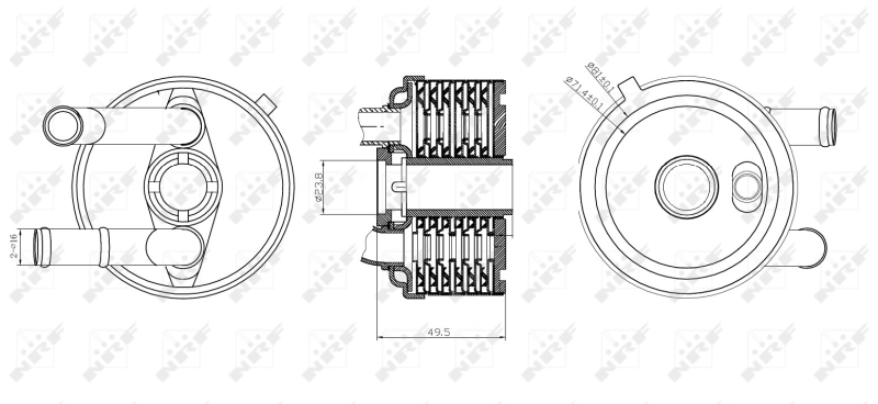 NRF Oliekoeler motorolie 31187