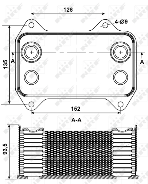 NRF Oliekoeler motorolie 31195