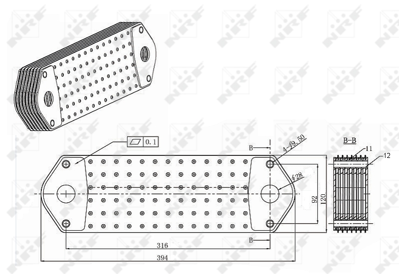 NRF Oliekoeler motorolie 31196