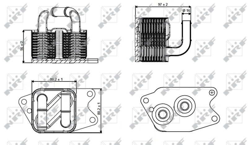 NRF Oliekoeler motorolie 31265