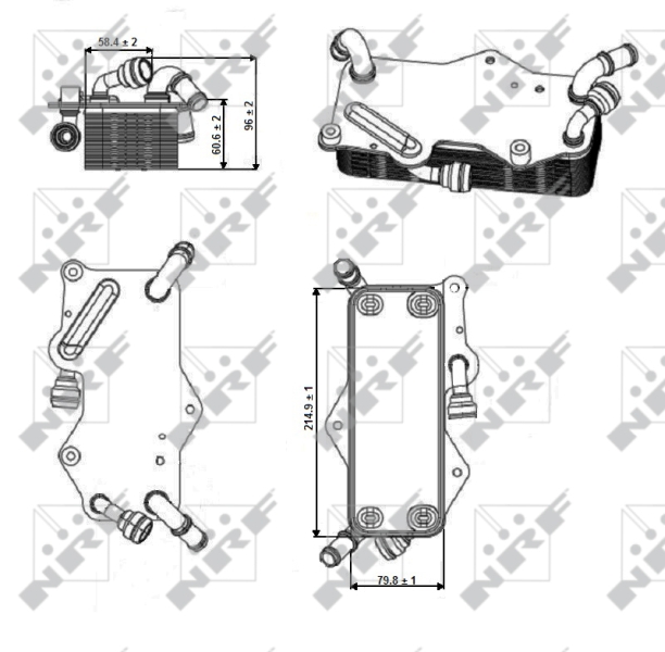 NRF Oliekoeler motorolie 31269