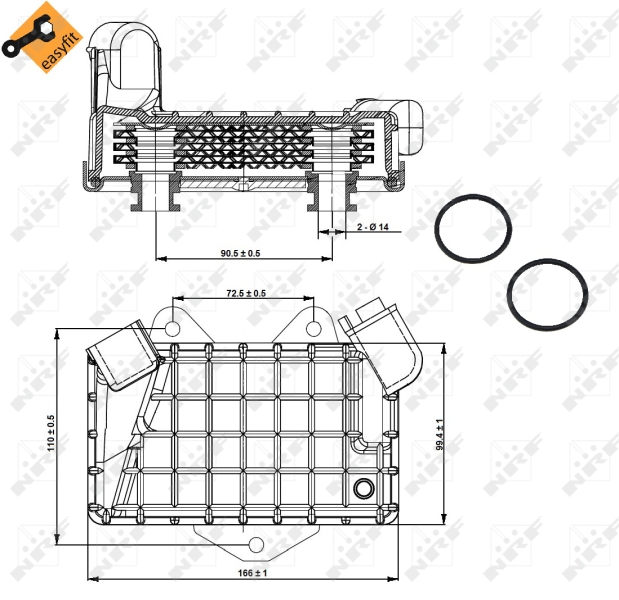 NRF Oliekoeler motorolie 31274