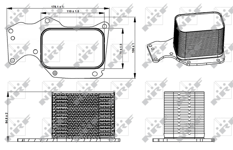 NRF Oliekoeler motorolie 31284