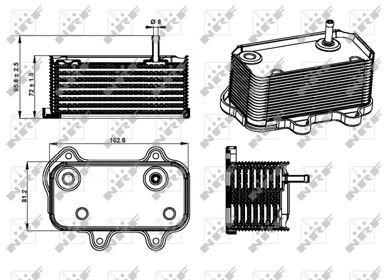 NRF Oliekoeler motorolie 31289