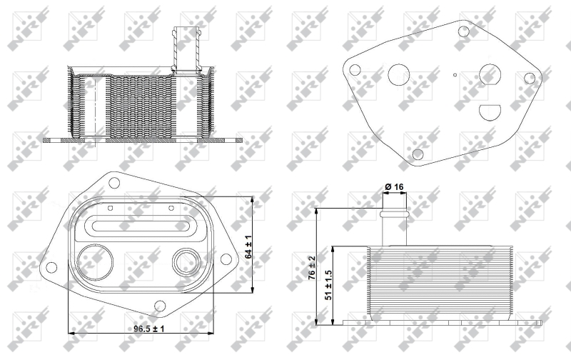 NRF Oliekoeler motorolie 31298