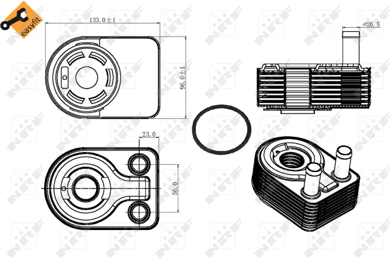 NRF Oliekoeler motorolie 31312