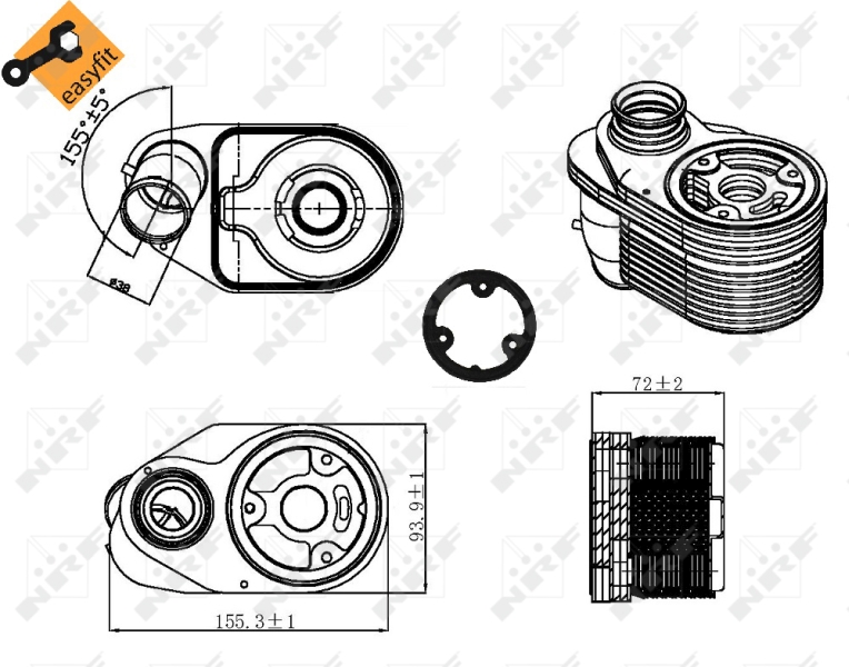 NRF Oliekoeler motorolie 31324