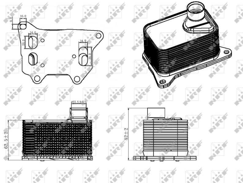 NRF Oliekoeler motorolie 31330
