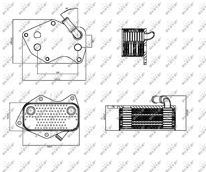 NRF Oliekoeler motorolie 31331