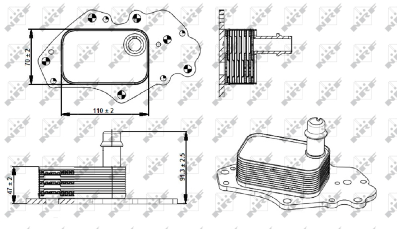 NRF Oliekoeler motorolie 31347