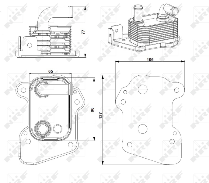 NRF Oliekoeler motorolie 31753