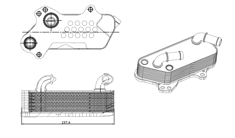 NRF Oliekoeler motorolie 31828