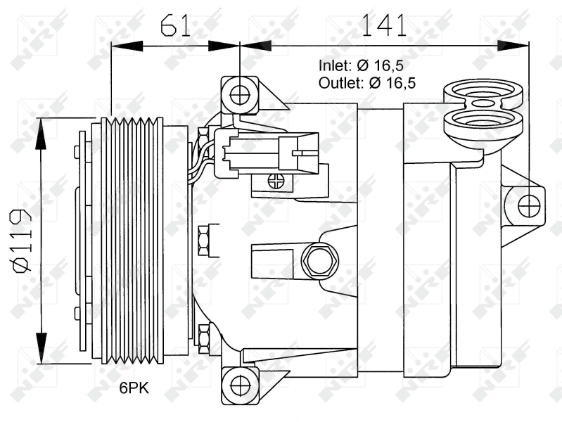 NRF Airco compressor 32021