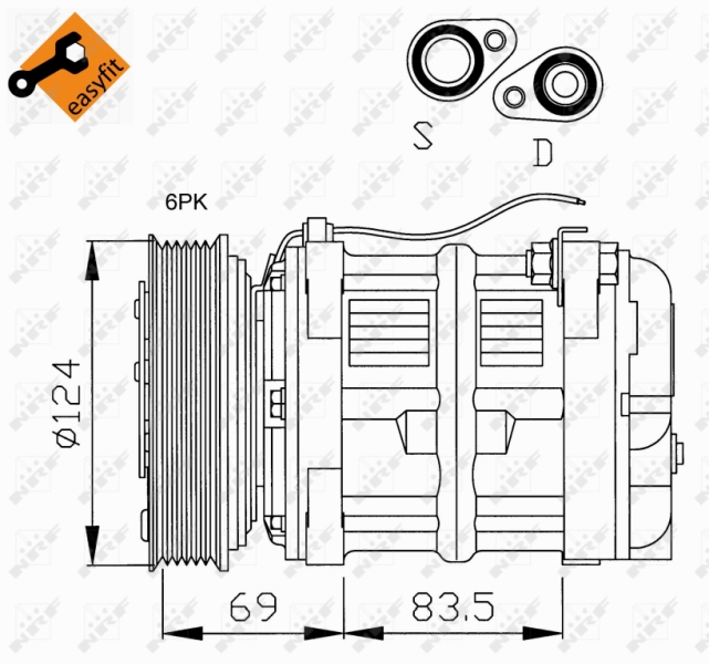 NRF Airco compressor 32038
