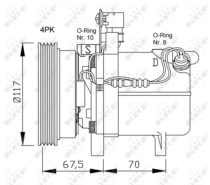 NRF Airco compressor 32055