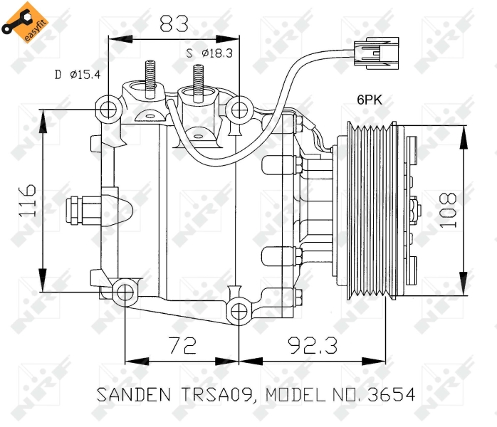 NRF Airco compressor 32072