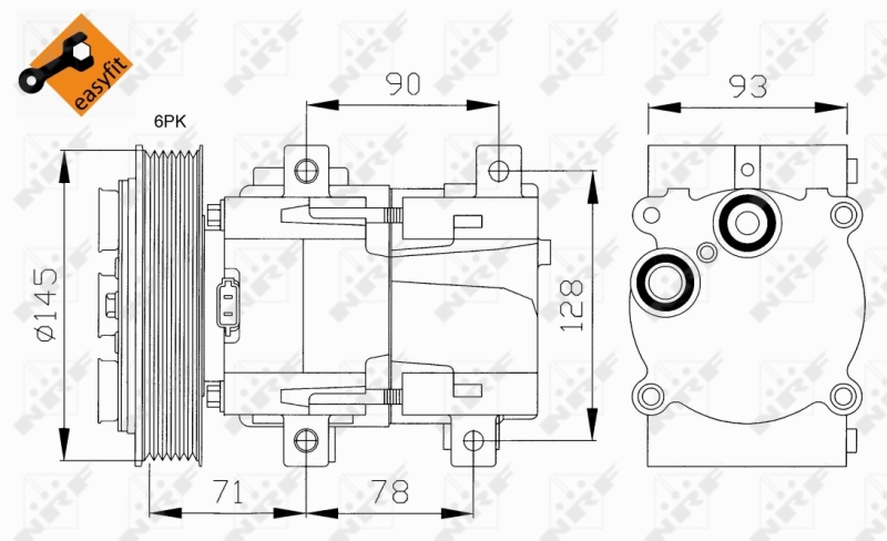 NRF Airco compressor 32084
