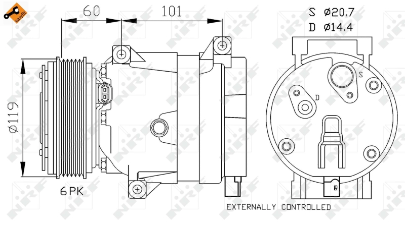 NRF Airco compressor 32101