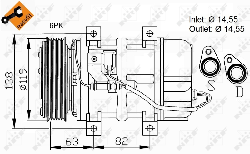 NRF Airco compressor 32109