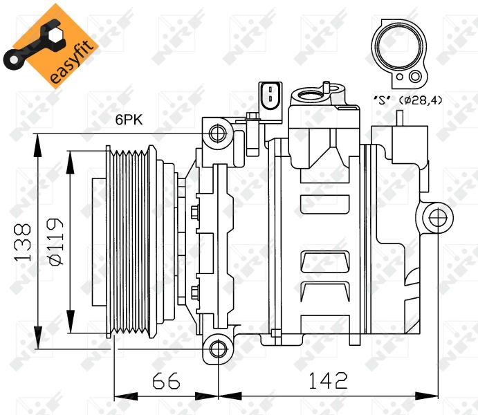 NRF Airco compressor 32111