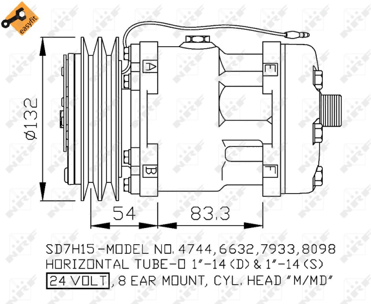 NRF Airco compressor 32135