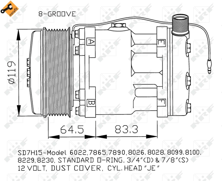 NRF Airco compressor 32142