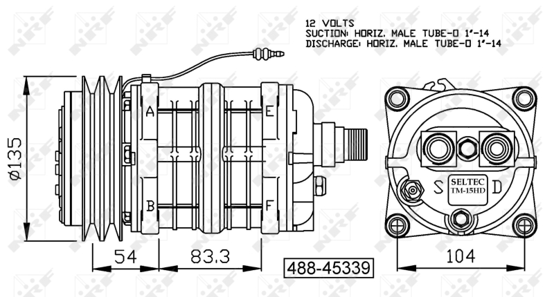 NRF Airco compressor 32163G
