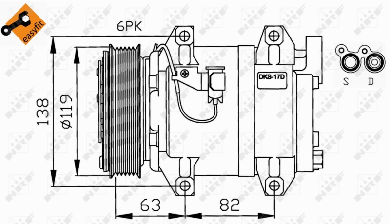 NRF Airco compressor 32211G