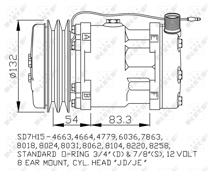 NRF Airco compressor 32238
