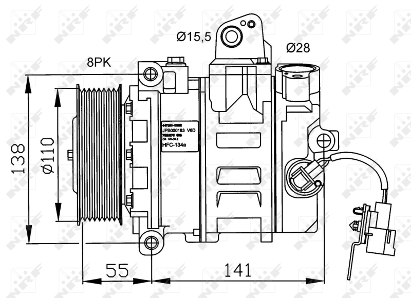 NRF Airco compressor 32246G