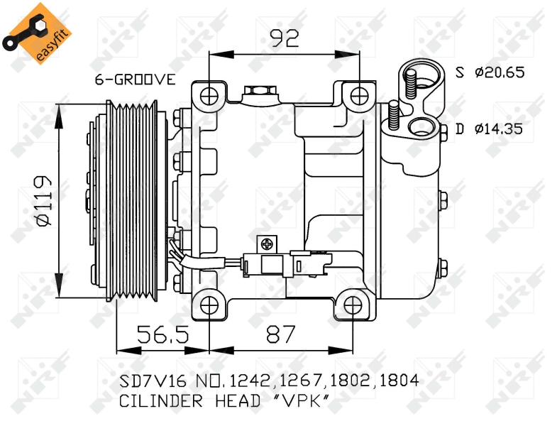 NRF Airco compressor 32270