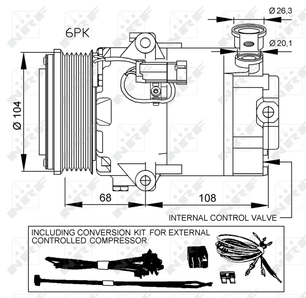 NRF Airco compressor 32428