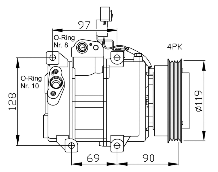 NRF Airco compressor 32441G