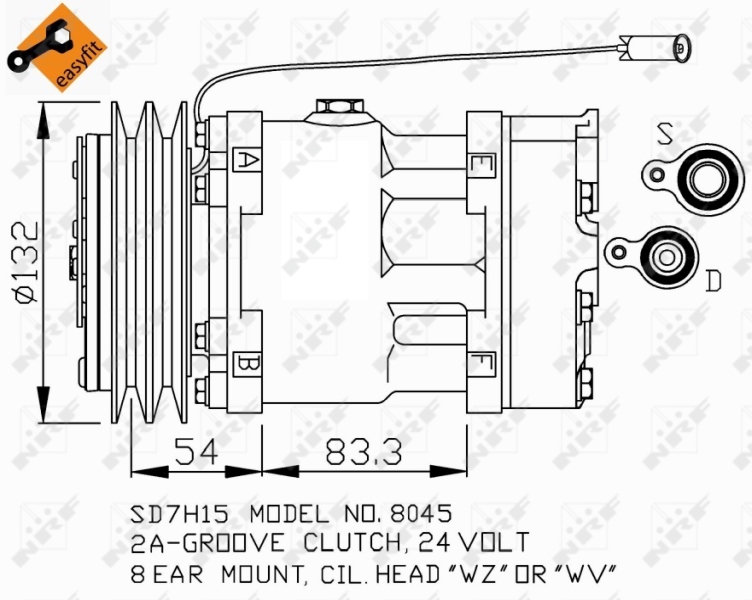 NRF Airco compressor 32469