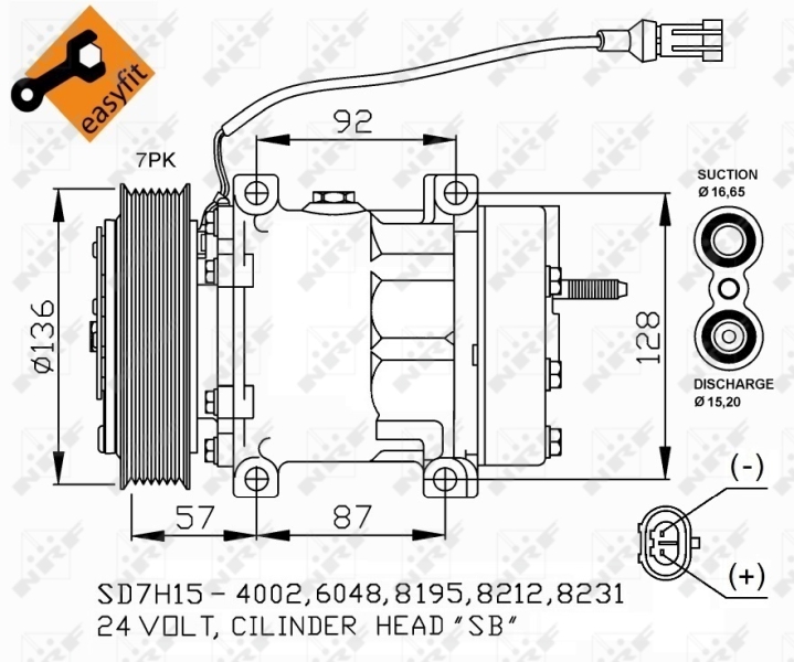 NRF Airco compressor 32477
