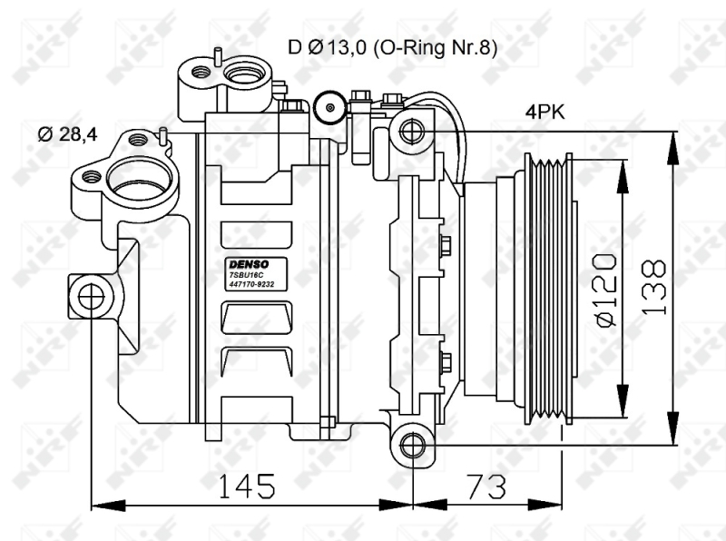 NRF Airco compressor 32519