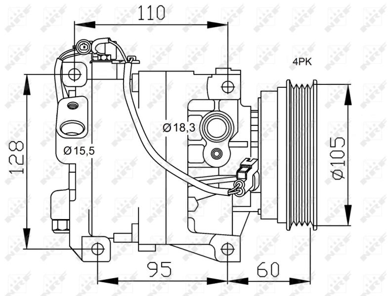 NRF Airco compressor 32551G