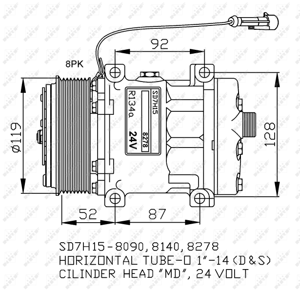 NRF Airco compressor 32702G