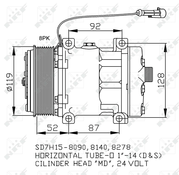 NRF Airco compressor 32702