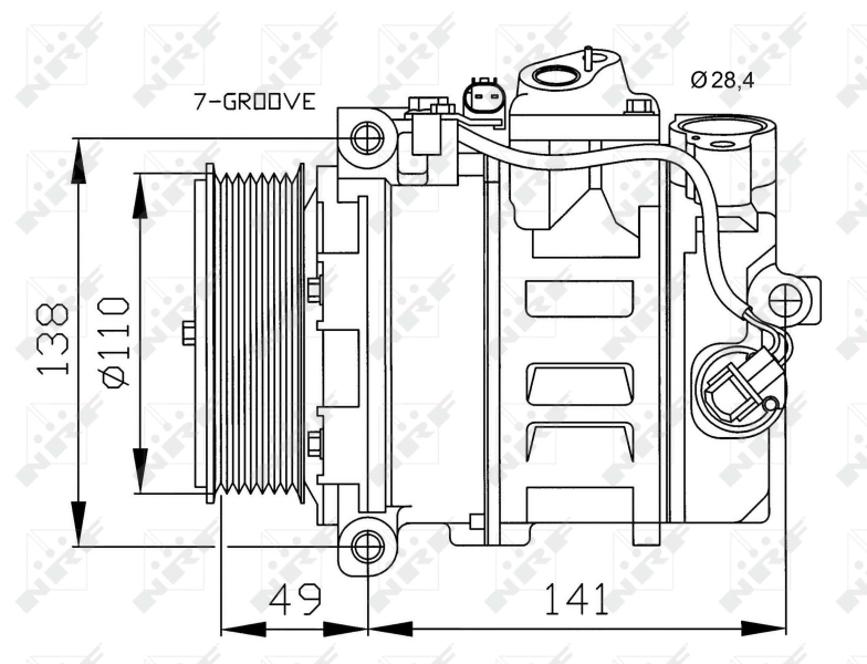 NRF Airco compressor 32729