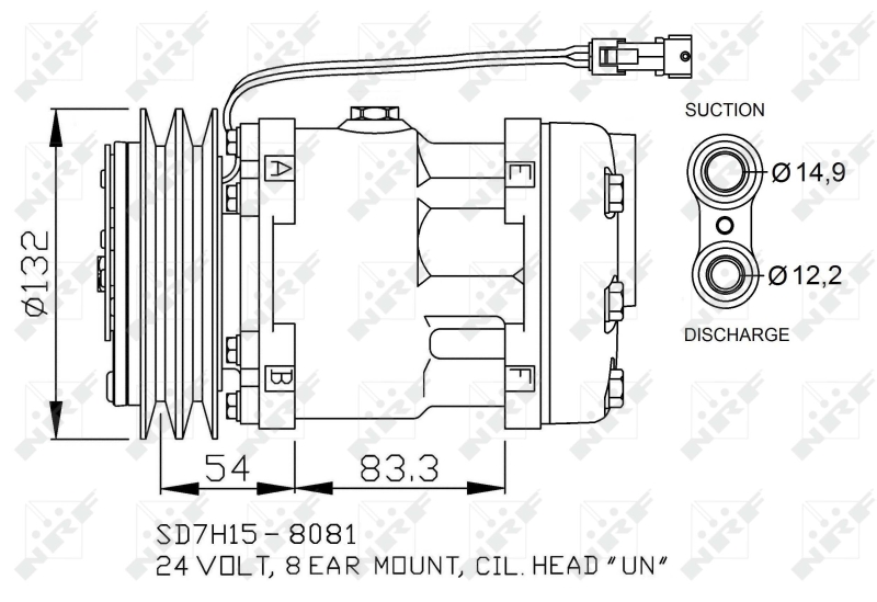 NRF Airco compressor 32732