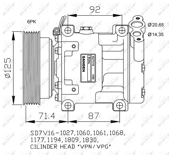 Airco compressor NRF 32742G