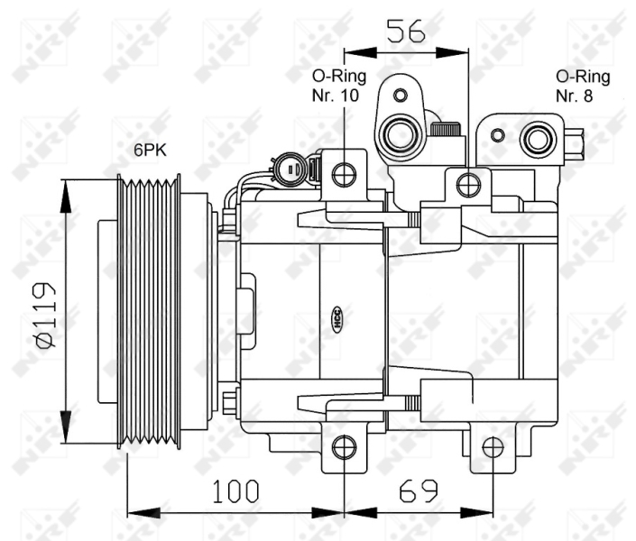 NRF Airco compressor 32755G