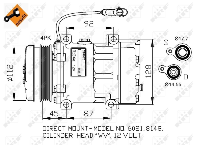 NRF Airco compressor 32759G