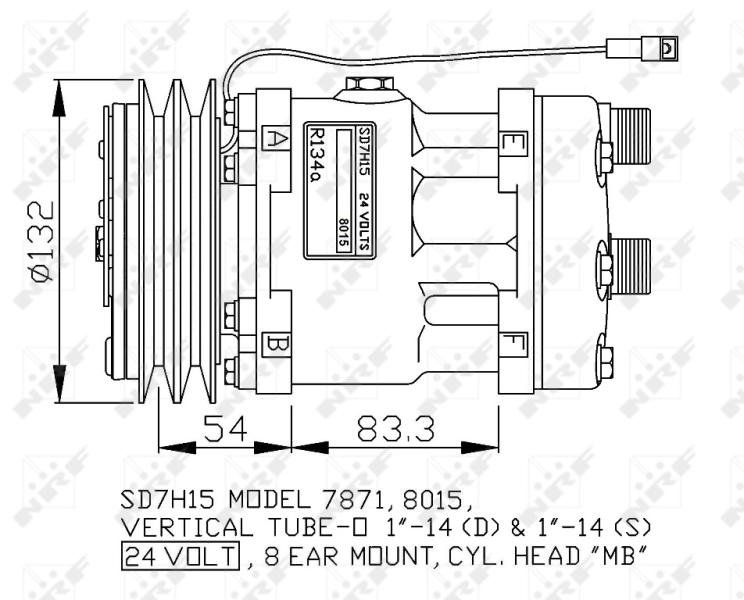 NRF Airco compressor 32765G